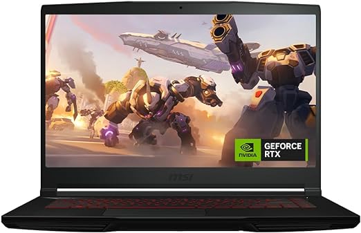 MSI Thin GF63 12UCX-889AU Gaming Laptop 15.6 Inch FHD IPS-Level 144Hz, Intel i7-12650H, NVIDIA RTX 2050 4GB, 8GB DDR IV RAM, 512GB SSD,Windows11 Home, Black