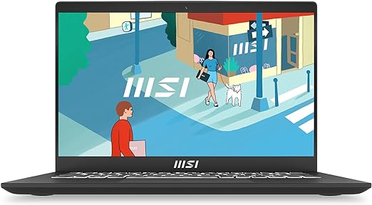 MSI Modern 14 C13M-642AU 14 Inch FHD IPS-Level 60Hz Intel i3-1315U UHD Graphics 8GB DDR4 RAM 512GB SSD Win 11 Home Business and Productivity Laptop, Classic Black