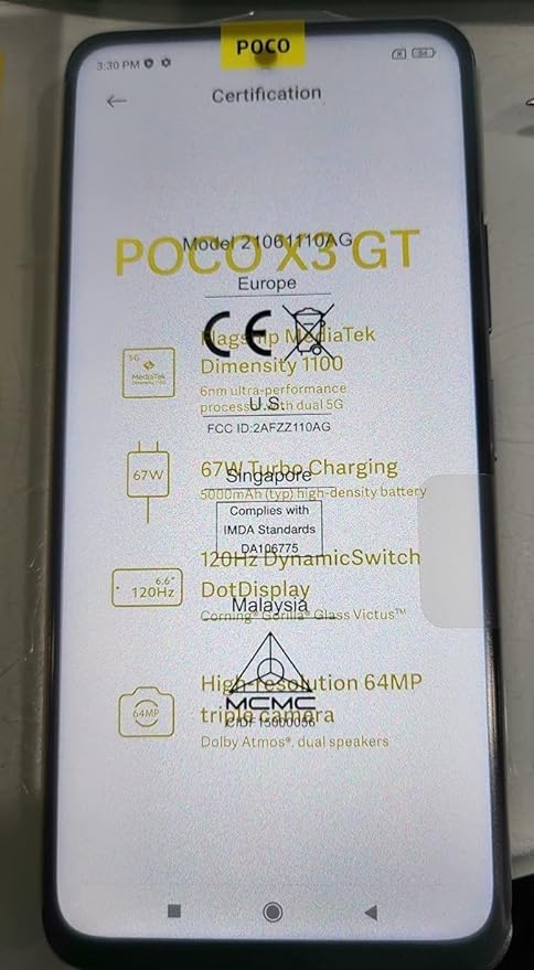 Xiaomi Poco X3 GT 5G (128GB, 256GB) International Model - Layaway AU