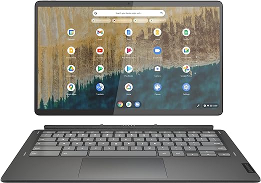 Lenovo IdeaPad Duet 5 Chromebook, Snapdragon 7c Gen 2, 4GB RAM, 128GB eMMC, 13.3 Inch FHD, Detachable Keyboard, Chrome OS, Storm Grey, 82QS000BAU