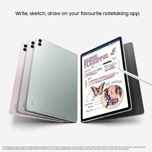 Samsung Galaxy Tab S9 FE Wifi Tablet 128GB Storage, Smooth Display, Long Lasting Battery, Included S Pen, Water and Dust Resistance, 2023, Grey