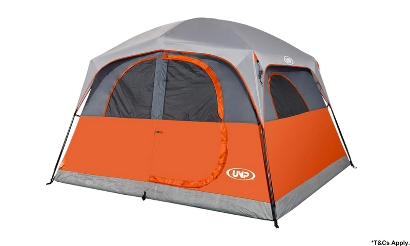 UNP Tents 6 Person Waterproof & Windproof ,Double Layer Family Camping Tent