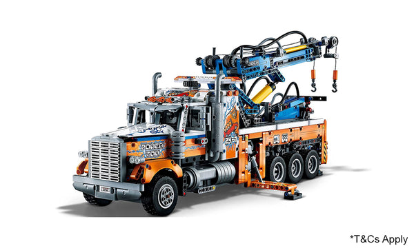 LEGO Technic Heavy-Duty Tow Truck with Crane Toy Model Building Set