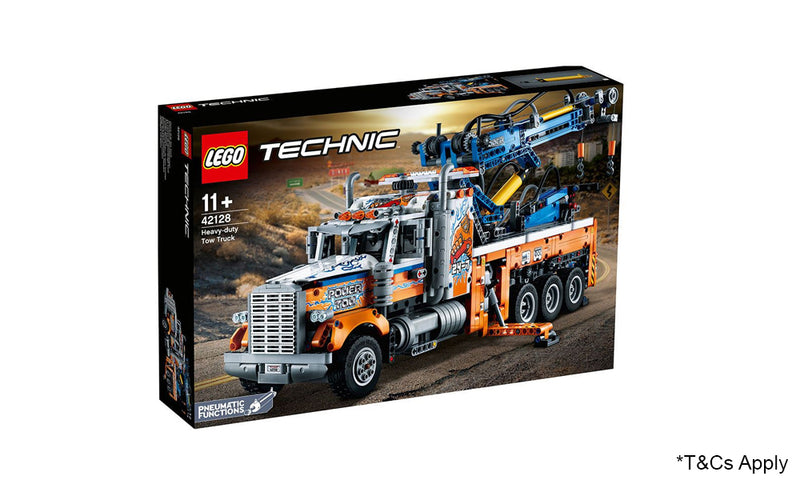 LEGO Technic Heavy-Duty Tow Truck with Crane Toy Model Building Set
